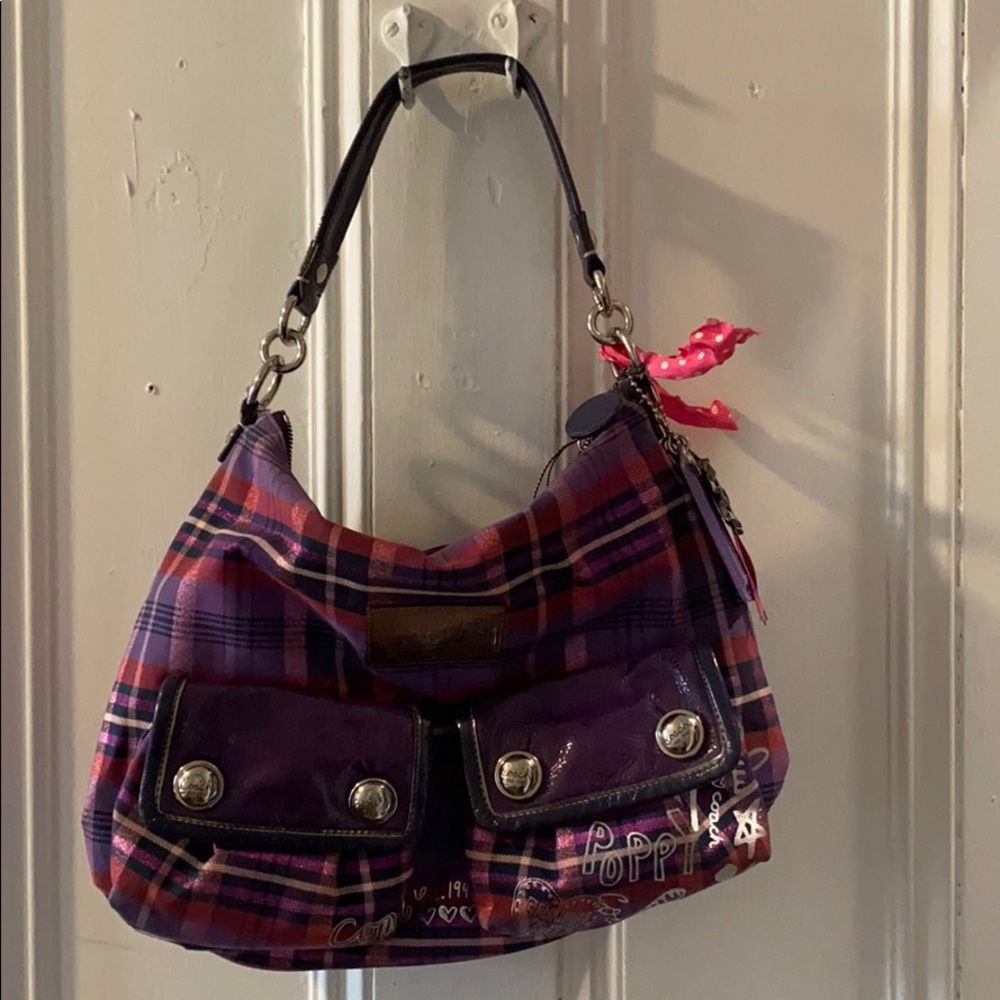 Coach Poppy Tartan Bag